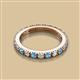 2 - Gracie 2.70 mm Round Blue Topaz and Diamond Eternity Band 