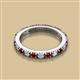 2 - Gracie 2.70 mm Round Red Garnet and Diamond Eternity Band 