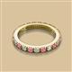 2 - Gracie 2.70 mm Round Rhodolite Garnet and Diamond Eternity Band 