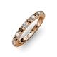 3 - Gracie 2.70 mm Round Smoky Quartz and Diamond Eternity Band 