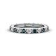 1 - Gracie 2.70 mm Round London Blue Topaz and Diamond Eternity Band 