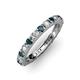 3 - Gracie 2.70 mm Round London Blue Topaz and Diamond Eternity Band 