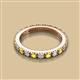 2 - Gracie 2.70 mm Round Yellow Sapphire and Diamond Eternity Band 