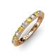 3 - Gracie 2.70 mm Round Yellow Sapphire and Diamond Eternity Band 