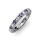 3 - Gracie 3.00 mm Round Iolite and Diamond Eternity Band 