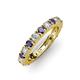 3 - Gracie 3.00 mm Round Iolite and Diamond Eternity Band 