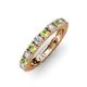 3 - Gracie 3.00 mm Round Peridot and Diamond Eternity Band 