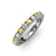 3 - Gracie 3.00 mm Round Yellow and White Diamond Eternity Band 