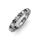 3 - Gracie 3.00 mm Round Black and White Diamond Eternity Band 