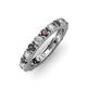 3 - Gracie 3.00 mm Round Diamond and Lab Created Alexandrite Eternity Band 
