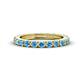 1 - Gracie 1.30 ctw Blue Topaz (2.70 mm) Women Eternity Band 