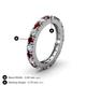 4 - Gracie 3.00 mm Round Red Garnet and Diamond Eternity Band 