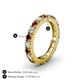 4 - Gracie 3.00 mm Round Red Garnet and Diamond Eternity Band 