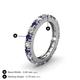 4 - Gracie 3.00 mm Round Iolite and Diamond Eternity Band 