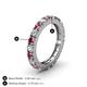 4 - Gracie 3.00 mm Round Pink Tourmaline and Diamond Eternity Band 