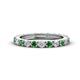1 - Gracie 2.70 mm Round Green Garnet and Lab Grown Diamond Eternity Band 