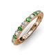 3 - Gracie 2.70 mm Round Green Garnet and Lab Grown Diamond Eternity Band 