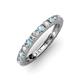 3 - Gracie 2.70 mm Round Aquamarine and Lab Grown Diamond Eternity Band 
