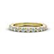1 - Gracie 2.70 mm Round Aquamarine and Lab Grown Diamond Eternity Band 