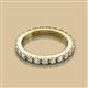 2 - Gracie 2.70 mm Round Aquamarine and Lab Grown Diamond Eternity Band 