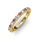 3 - Gracie 2.70 mm Round Pink Tourmaline and Lab Grown Diamond Eternity Band 