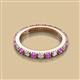 2 - Gracie 2.70 mm Round Amethyst and Lab Grown Diamond Eternity Band 