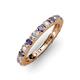 3 - Gracie 2.70 mm Round Iolite and Lab Grown Diamond Eternity Band 