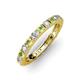 3 - Gracie 2.70 mm Round Peridot and Lab Grown Diamond Eternity Band 
