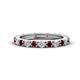 1 - Gracie 2.70 mm Round Red Garnet and Lab Grown Diamond Eternity Band 