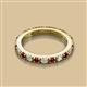 2 - Gracie 2.70 mm Round Red Garnet and Lab Grown Diamond Eternity Band 