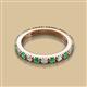 2 - Gracie 2.70 mm Round Emerald and Lab Grown Diamond Eternity Band 