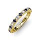 3 - Gracie 2.70 mm Round Blue Sapphire and Lab Grown Diamond Eternity Band 