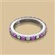 2 - Gracie 2.70 mm Round Amethyst and Lab Grown Diamond Eternity Band 