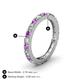 4 - Gracie 2.70 mm Round Amethyst and Lab Grown Diamond Eternity Band 