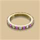 2 - Gracie 2.70 mm Round Amethyst and Lab Grown Diamond Eternity Band 