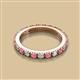 2 - Gracie 2.70 mm Round Rhodolite Garnet and Lab Grown Diamond Eternity Band 