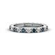 1 - Gracie 2.70 mm Round Blue Diamond and White Lab Grown Diamond Eternity Band 