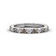 1 - Gracie 2.70 mm Round Smoky Quartz and Lab Grown Diamond Eternity Band 