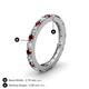 4 - Gracie 2.70 mm Round Red Garnet and Diamond Eternity Band 