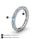 4 - Gracie 2.70 mm Round Blue Topaz and Diamond Eternity Band 