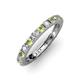 3 - Gracie 2.70 mm Round Peridot and Diamond Eternity Band 