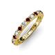 3 - Gracie 2.70 mm Round Red Garnet and Diamond Eternity Band 