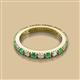 2 - Gracie 2.70 mm Round Emerald and Diamond Eternity Band 