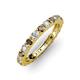 3 - Gracie 2.70 mm Round Smoky Quartz and Diamond Eternity Band 
