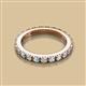2 - Gracie 2.70 mm Round Aquamarine and Diamond Eternity Band 