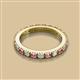 2 - Gracie 2.70 mm Round Pink Tourmaline and Diamond Eternity Band 
