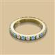 2 - Gracie 2.70 mm Round Blue Topaz and Diamond Eternity Band 