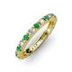 3 - Gracie 2.70 mm Round Emerald and Diamond Eternity Band 