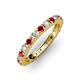 3 - Gracie 2.70 mm Round Ruby and Diamond Eternity Band 