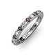 3 - Gracie 2.70 mm Round Diamond and Lab Created Alexandrite Eternity Band 